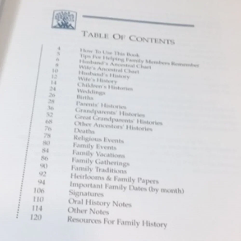 VTG 1990 Our Family-A Historical Journal, Journal about Ancestry Hardcover